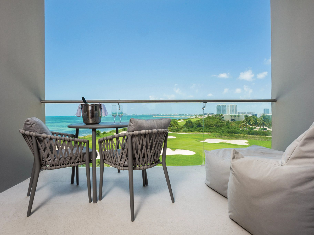 Dreams Vista Cancun Resort and Spa Preferred Club Deluxe Ocean View Room Balcony